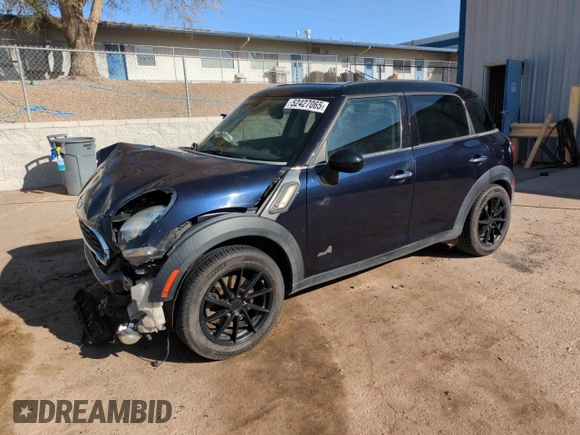 2012 MINI Countryman S with VIN WMWZC5C50CWL63321, listed as a Copart auction lot 52427065 with 126,898 mi miles and Salvage Title. Bid and sale history available at DreamBid. Image 1.