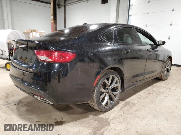 2016 Chrysler 200 S with VIN 1C3CCCBG5GN180691, listed as a Copart auction lot 51613725 with 167,564 mi miles and Salvage Title. Bid and sale history available at carsss.com. Image 3.