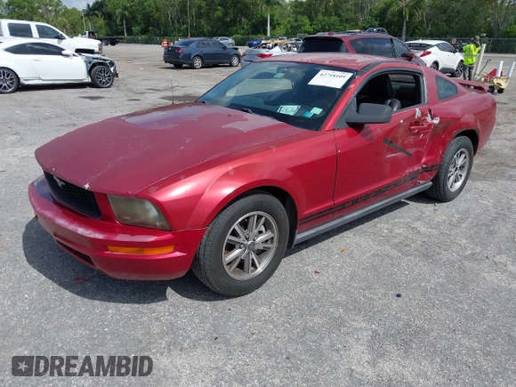 2005 Ford Mustang Deluxe with VIN 1ZVFT80N755162548, listed as a IAAI auction lot 42718109 with 98,194 mi miles and . Bid and sale history available at DreamBid. Image 2.
