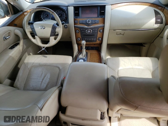 2014 Infiniti QX80 z VIN JN8AZ2NF4E9553258, wystawiony jako Copart lot #54238315 z przebiegiem 223 363 mil mil oraz Szkoda całkowita • Salvage title. Historia ofert i sprzedaży dostępna na DreamBid. Obrazek 8.