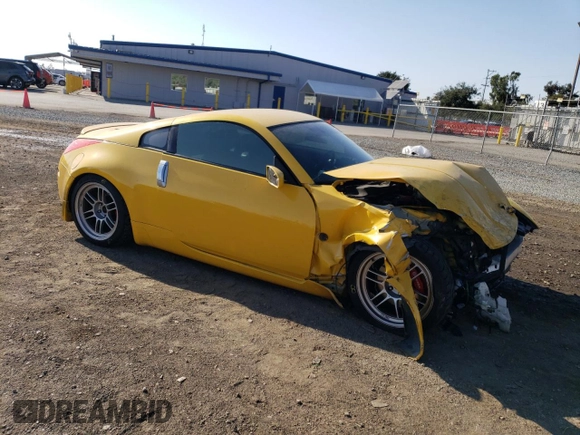 2005 Nissan 350Z Touring with VIN JN1AZ34E55M655680, listed as a Copart auction lot 74091984 with 114,576 mi miles and Salvage Title. Bid and sale history available at DreamBid. Image 4.