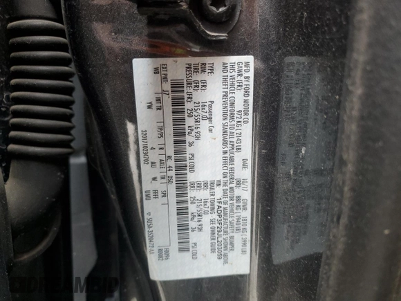 2018 Ford Focus SE with VIN 1FADP3F29JL203059, listed as a Copart auction lot 47545325 with 123,079 mi miles and Non repairable. Bid and sale history available at DreamBid. Image 12.