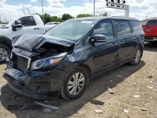 2016 Kia Sedona LX with VIN KNDMB5C10G6134592, listed as a Copart auction lot 56881974 with 137,797 mi miles and Salvage Title. Bid and sale history available at carsss.com. Image 1.