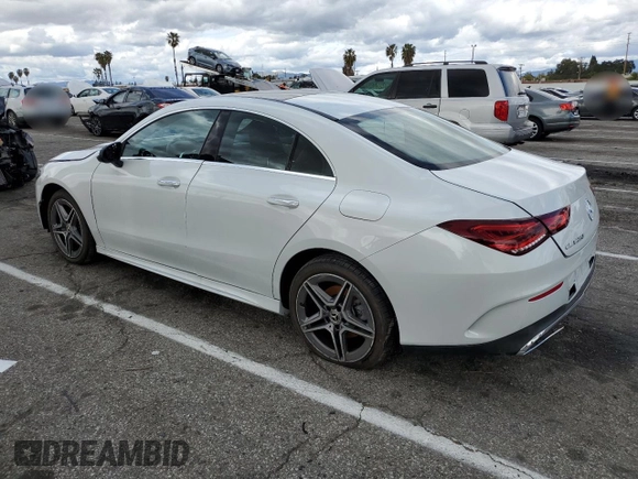 2021 Mercedes-Benz CLA with VIN W1K5J4GB9MN152844, listed as a Copart auction lot 43820873 with 32,514 mi miles. Bid and sale history available at carsss.com. Image 2.