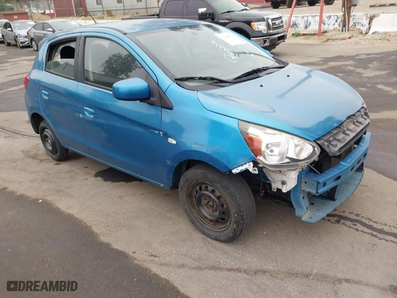 2015 Mitsubishi Mirage DE with VIN ML32A3HJ4FH045086, listed as a IAAI auction lot 42068823 with 83,250 mi miles. Bid and sale history available at carsss.com. Image 1.