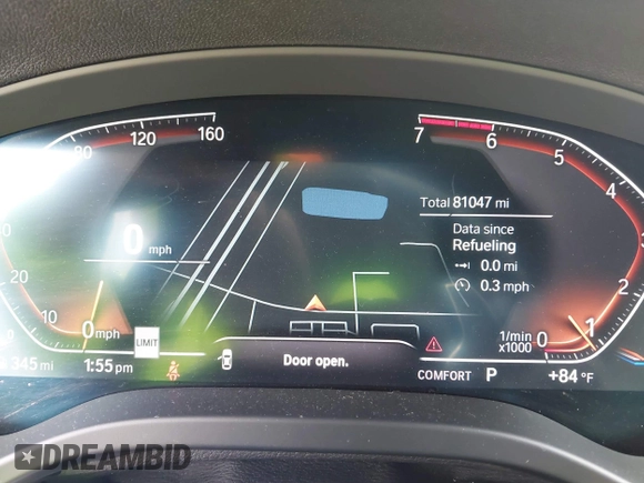 2021 BMW X3 sDrive30i with VIN 5UXTY3C04M9D81731, listed as a IAAI auction lot 41921255 with 81,047 mi miles and . Bid and sale history available at DreamBid. Image 7.