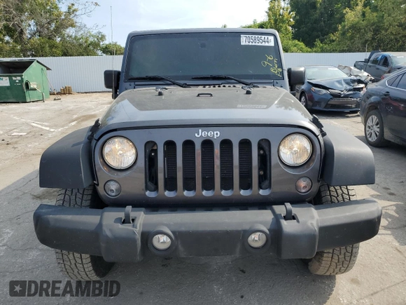 2018 Jeep Wrangler JK Unlimited Sport S with VIN 1C4BJWDG8JL844366, listed as a Copart auction lot 70589544 with 31,350 mi miles and Salvage Title. Bid and sale history available at carsss.com. Image 5.