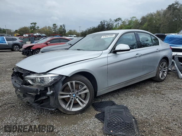 2017 BMW 3 Series 340i with VIN WBA8B3G37HNU36208, listed as a Copart auction lot 47642495 with 93,390 mi miles and Salvage Title. Bid and sale history available at carsss.com. Image 1.