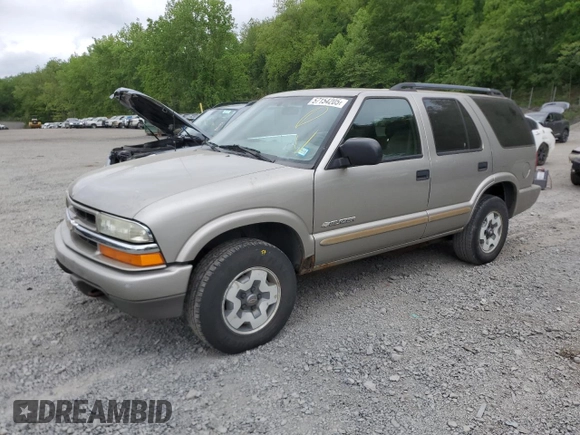 2004 Chevrolet Blazer LS z VIN 1GNDT13X84K162807, wystawiony jako Copart lot #57154205 z przebiegiem 82 732 mil mil oraz Czysty tytuł • Clean title. Historia ofert i sprzedaży dostępna na DreamBid. Obrazek 1.
