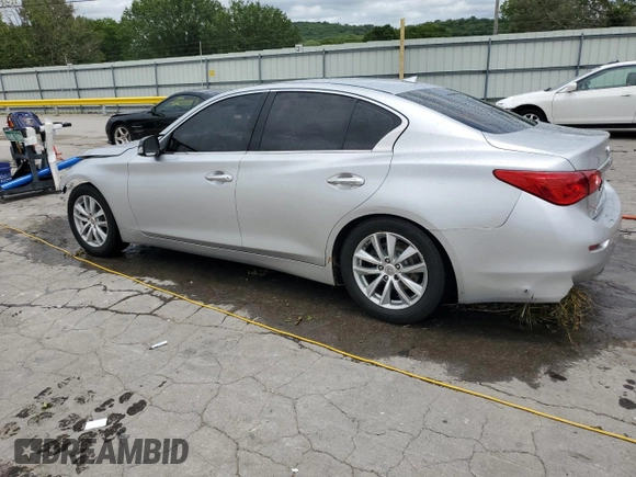 2015 Infiniti Q50 Premium with VIN JN1BV7APXFM344065, listed as a Copart auction lot 61859345 with 39,145 mi miles and Salvage title. Bid and sale history available at DreamBid. Image 2.