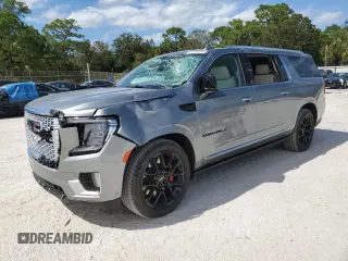 2024 GMC Yukon XL Denali with VIN 1GKS2JKL4RR226295, listed as a Copart auction lot 76113274 with 6,676 mi miles and Salvage Title. Bid and sale history available at carsss.com. Image 1.