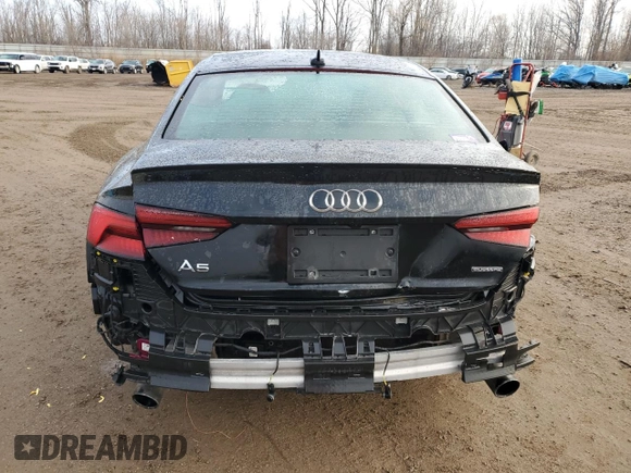 2019 Audi A5 Premium Plus with VIN WAUTNAF52KA030215, listed as a Copart auction lot 51474545 with 53,320 mi miles and Clean Title. Bid and sale history available at DreamBid. Image 6.