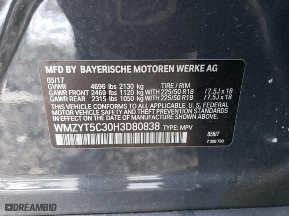 2017 MINI Countryman Cooper S with VIN WMZYT5C30H3D80838, listed as a Copart auction lot 85981274 with 70,578 mi miles and Salvage Title. Bid and sale history available at carsss.com. Image 14.