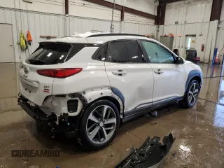 2021 Hyundai Kona Limited with VIN KM8K3CA54MU599751, listed as a Copart auction lot 45270735 with 62,587 mi miles and Non Repairable. Bid and sale history available at carsss.com. Image 3.