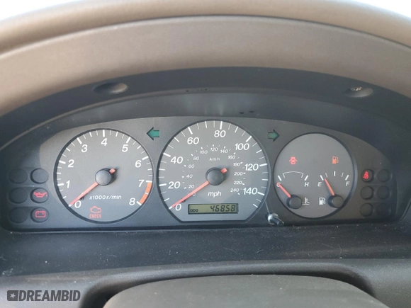 2001 Mazda 626 LX with VIN 1YVGF22D315215931, listed as a Copart auction lot 45399205 with 46,858 mi miles and Clean Title. Bid and sale history available at carsss.com. Image 9.