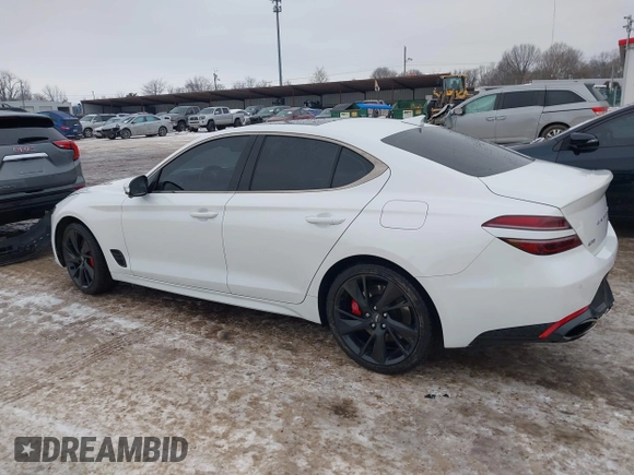 2022 Genesis G70 3.3T with VIN KMTG54TE0NU084062, listed as a IAAI auction lot 41334467 with 39,923 mi miles. Bid and sale history available at carsss.com. Image 14.