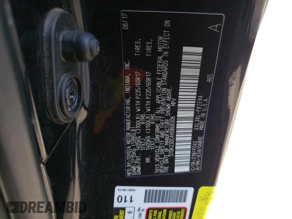 2017 Toyota Sienna LE Auto Access Seat with VIN 5TDKZ3DC4HS868306, listed as a Copart auction lot 59283795 with 310,767 mi miles and Salvage title. Bid and sale history available at DreamBid. Image 13.