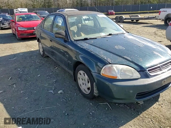 1997 Honda Civic LX with VIN 2HGEJ6673VH533278, listed as a Copart auction lot 46778035 with 212,859 mi miles and Salvage Title. Bid and sale history available at carsss.com. Image 10.