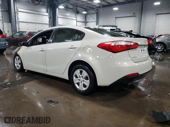 2014 Kia Forte LX with VIN KNAFK4A60E5153516, listed as a Copart auction lot 88521645 with 0 mi miles and Non Repairable. Bid and sale history available at carsss.com. Image 2.