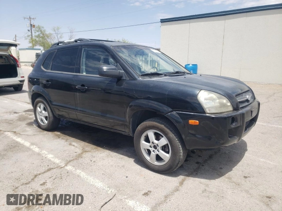 2006 Hyundai Tucson GL with VIN KM8JM12B66U342188, listed as a Copart auction lot 63140444 with 168,587 mi miles and Salvage Title. Bid and sale history available at carsss.com. Image 4.