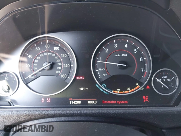 2015 BMW 3 Series 335i xDrive with VIN WBA3B9G54FNR99390, listed as a IAAI auction lot 42432961 with 114,288 mi miles and . Bid and sale history available at DreamBid. Image 7.