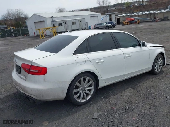 2013 Audi A4 Premium Plus with VIN WAUFFAFL6DN037172, listed as a IAAI auction lot 41940886 with 143,689 mi miles. Bid and sale history available at carsss.com. Image 4.