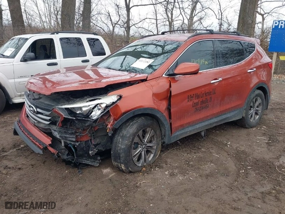 2015 Hyundai Santa Fe Sport with VIN 5XYZUDLBXFG282585, listed as a IAAI auction lot 41072182 with NaN miles. Bid and sale history available at carsss.com. Image 2.