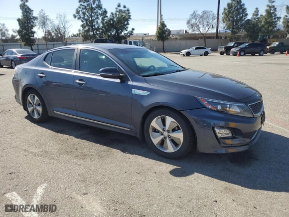 2015 Kia Optima Hybrid EX with VIN KNAGN4AD8F5083162, listed as a Copart auction lot 49740295 with 154,227 mi miles and Salvage Title. Bid and sale history available at carsss.com. Image 4.