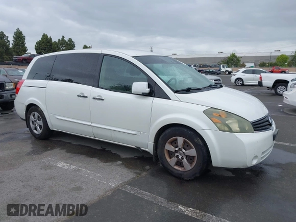 2007 Nissan Quest SL with VIN 5N1BV28U87N106556, listed as a IAAI auction lot 42121368 with 203,693 mi miles. Bid and sale history available at carsss.com. Image 1.
