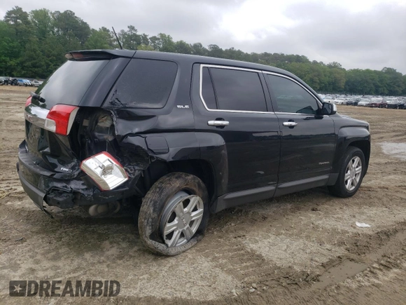 2014 GMC Terrain SLE with VIN 2GKFLVEK8E6335079, listed as a Copart auction lot 57095625 with 176,871 mi miles and Salvage title. Bid and sale history available at DreamBid. Image 3.