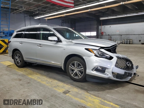 2020 Infiniti QX60 Luxe with VIN 5N1DL0MM3LC531312, listed as a Copart auction lot 49909255 with 58,839 mi miles and Salvage Title. Bid and sale history available at DreamBid. Image 4.