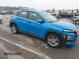 2019 Hyundai Kona SE with VIN KM8K12AA4KU227000, listed as a IAAI auction lot 41106840 with 143,657 mi miles. Bid and sale history available at carsss.com. Image 1.