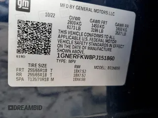 2023 Chevrolet Traverse LS with VIN 1GNERFKW8PJ151860, listed as a Copart auction lot 48976335 with 24,651 mi miles and Salvage Title. Bid and sale history available at carsss.com. Image 13.