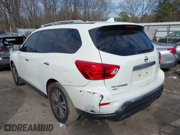 2020 Nissan Pathfinder S with VIN 5N1DR2AN4LC593664, listed as a IAAI auction lot 41589398 with 55,823 mi miles. Bid and sale history available at carsss.com. Image 3.