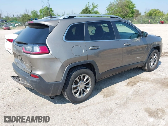 2019 Jeep Cherokee Latitude Plus with VIN 1C4PJMLN8KD148533, listed as a IAAI auction lot 42480637 with 63,473 mi miles and . Bid and sale history available at DreamBid. Image 4.