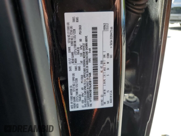 2018 Ford F-350 XL с VIN 1FT8W3BT8JEB17548, выставлен на аукционе Copart как лот 57768445 с пробегом Не указан миль и Списание • Salvage title. История ставок и продаж доступна на DreamBid. Изображение 12.