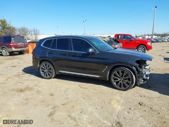 2022 BMW X3 sDrive30i with VIN 5UX43DP06N9M38769, listed as a IAAI auction lot 41260254 with 56,191 mi miles. Bid and sale history available at carsss.com. Image 13.