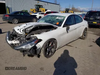 2019 Alfa Romeo Giulia Sport with VIN ZARFAMAN8K7599030, listed as a Copart auction lot 45877883 with 0 mi miles. Bid and sale history available at carsss.com. Image 1.