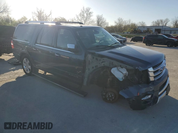 2015 Ford Expedition Max Platinum with VIN 1FMJK1MT5FEF43151, listed as a Copart auction lot 53131875 with 177,190 mi miles and Salvage title. Bid and sale history available at DreamBid. Image 4.