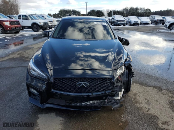 2016 Infiniti Q50 3.0t Red Sport 400 with VIN JN1FV7AR6GM450789, listed as a Copart auction lot 43578625 with 114,781 mi miles and Salvage Title. Bid and sale history available at carsss.com. Image 5.