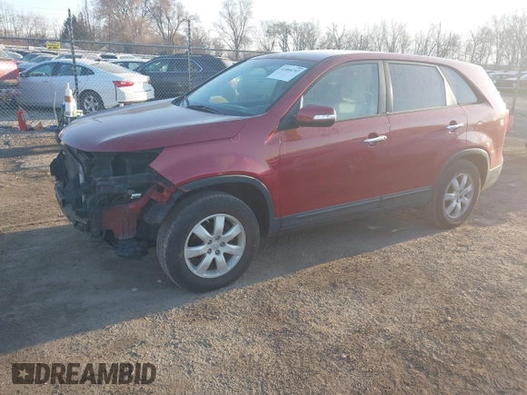 2011 Kia Sorento LX with VIN 5XYKT3A13BG007207, listed as a IAAI auction lot 41800292 with 161,283 mi miles. Bid and sale history available at carsss.com. Image 2.