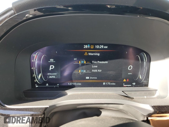 2024 Infiniti QX60 Autograph with VIN 5N1DL1HU7RC333485, listed as a Copart auction lot 83618274 with 12,714 mi miles and Salvage title. Bid and sale history available at DreamBid. Image 9.