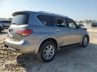 2011 Infiniti QX56 8-passenger with VIN JN8AZ2ND6B9700643, listed as a Copart auction lot 80525044 with 0 mi miles and Clean Title. Bid and sale history available at carsss.com. Image 3.
