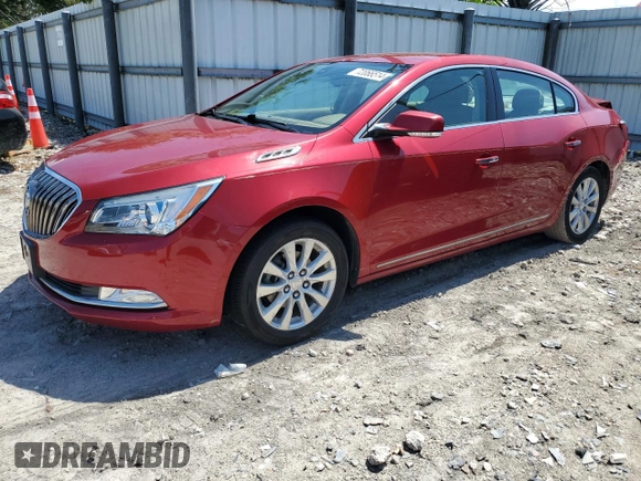 2014 Buick LaCrosse Leather with VIN 1G4GB5GR9EF222918, listed as a Copart auction lot 72066514 with 58,757 mi miles and Salvage Title. Bid and sale history available at carsss.com. Image 1.