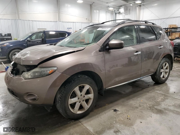 2009 Nissan Murano S with VIN JN8AZ18U79W001961, listed as a Copart auction lot 47560535 with 182,591 mi miles and Clean Title. Bid and sale history available at carsss.com. Image 1.
