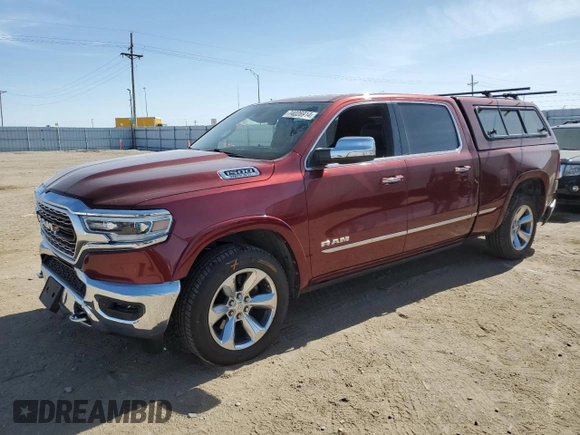 2019 Ram 1500 Limited with VIN 1C6SRFPT5KN652904, listed as a Copart auction lot 74026914 with 71,853 mi miles and Salvage title. Bid and sale history available at DreamBid. Image 1.