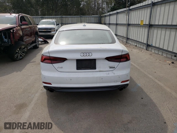 2018 Audi A5 Sportback Premium Plus with VIN WAUENCF57JA134721, listed as a Copart auction lot 43304073 with 0 mi miles. Bid and sale history available at carsss.com. Image 6.