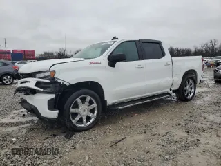 2021 Chevrolet Silverado 1500 RST with VIN 1GCUYEET3MZ437972, listed as a Copart auction lot 82856774 with 64,978 mi miles and Salvage Title. Bid and sale history available at carsss.com. Image 1.