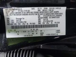 2015 Ford Focus SE with VIN 1FADP3F21FL355666, listed as a IAAI auction lot 41828579 with 110,002 mi miles. Bid and sale history available at carsss.com. Image 9.