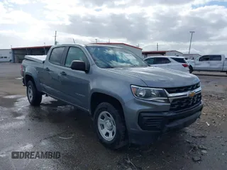 2021 Chevrolet Colorado 2WD Work Truck with VIN 1GCGSBEN7M1181283, listed as a IAAI auction lot 41804608 with 80,886 mi miles. Bid and sale history available at carsss.com. Image 1.